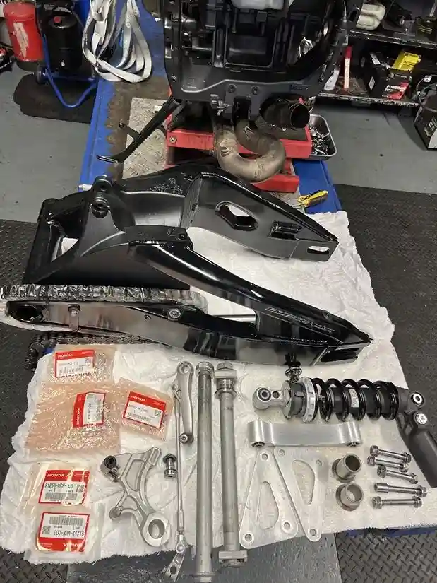 Motorcycle work at East London Motorcycles